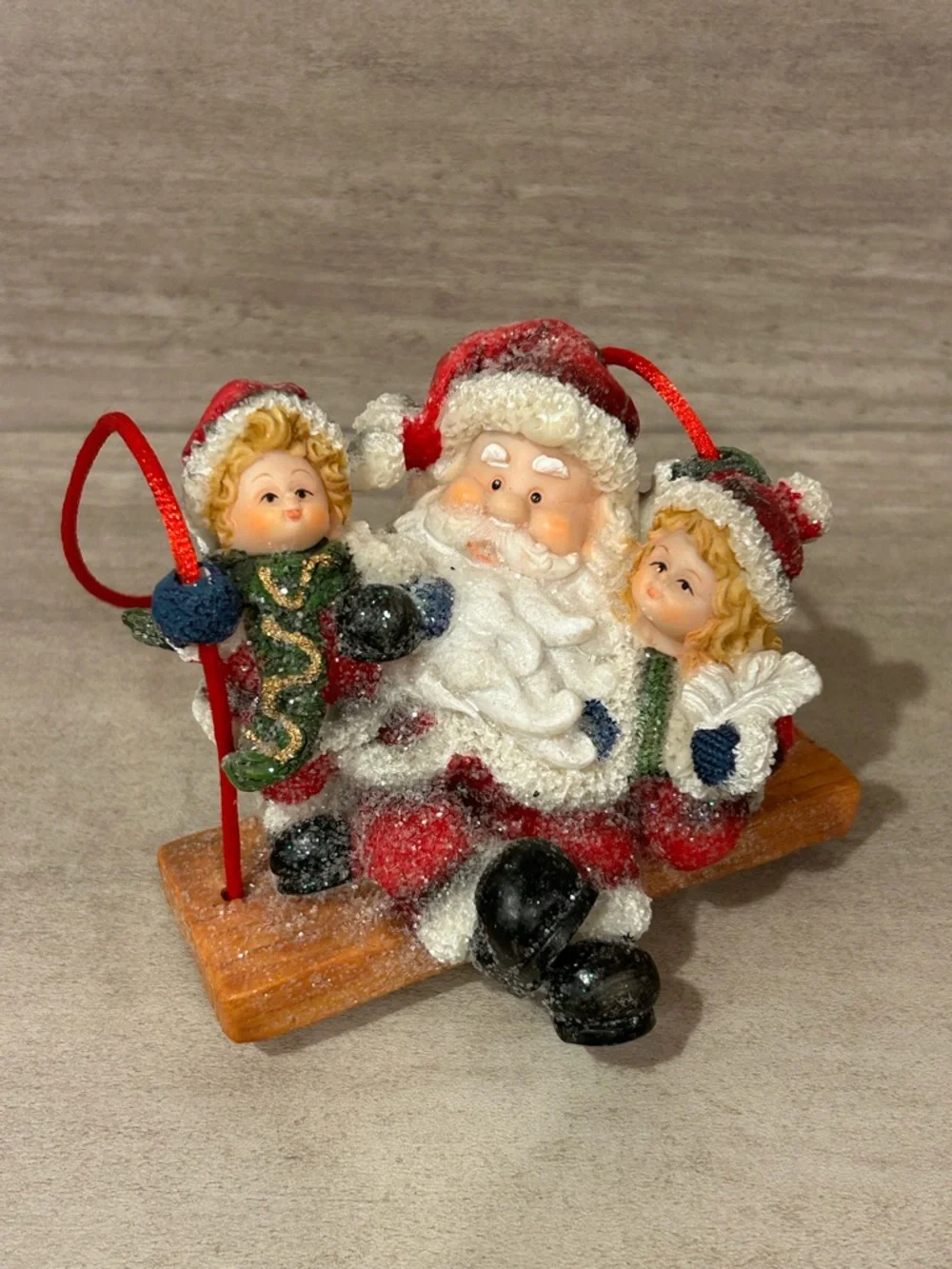 Vintage Santa on a Swing Christmas Decoration